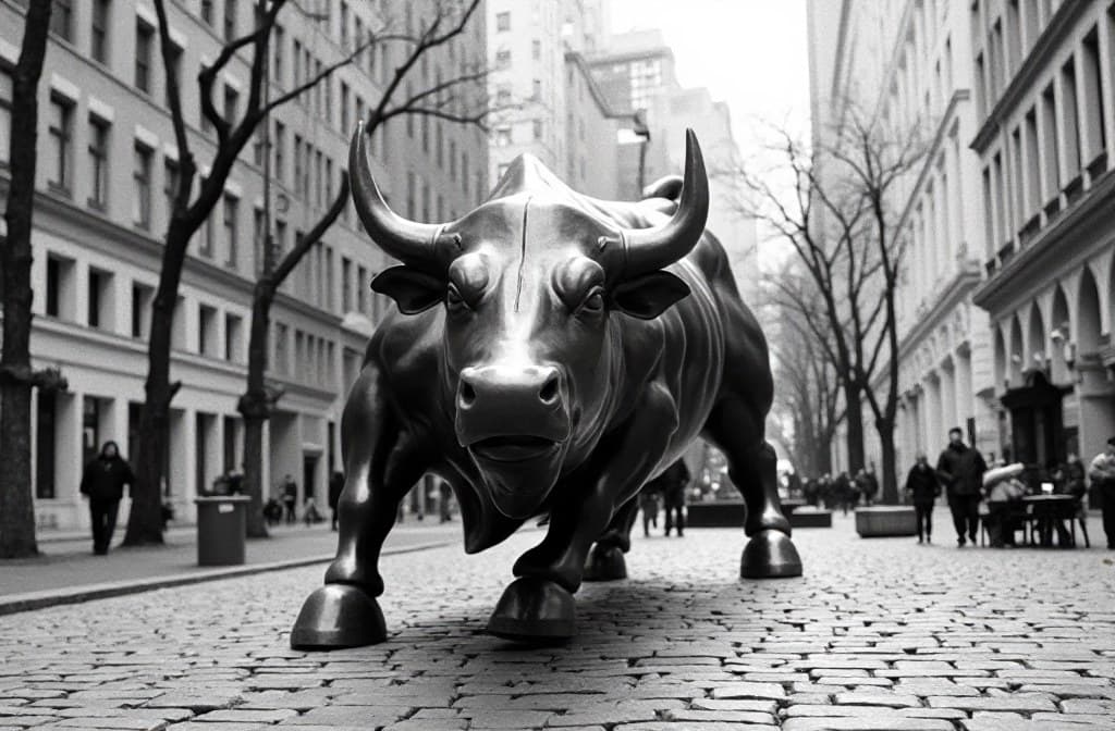 The Charging Bull on Wall Street — symbol of the decade's financial power