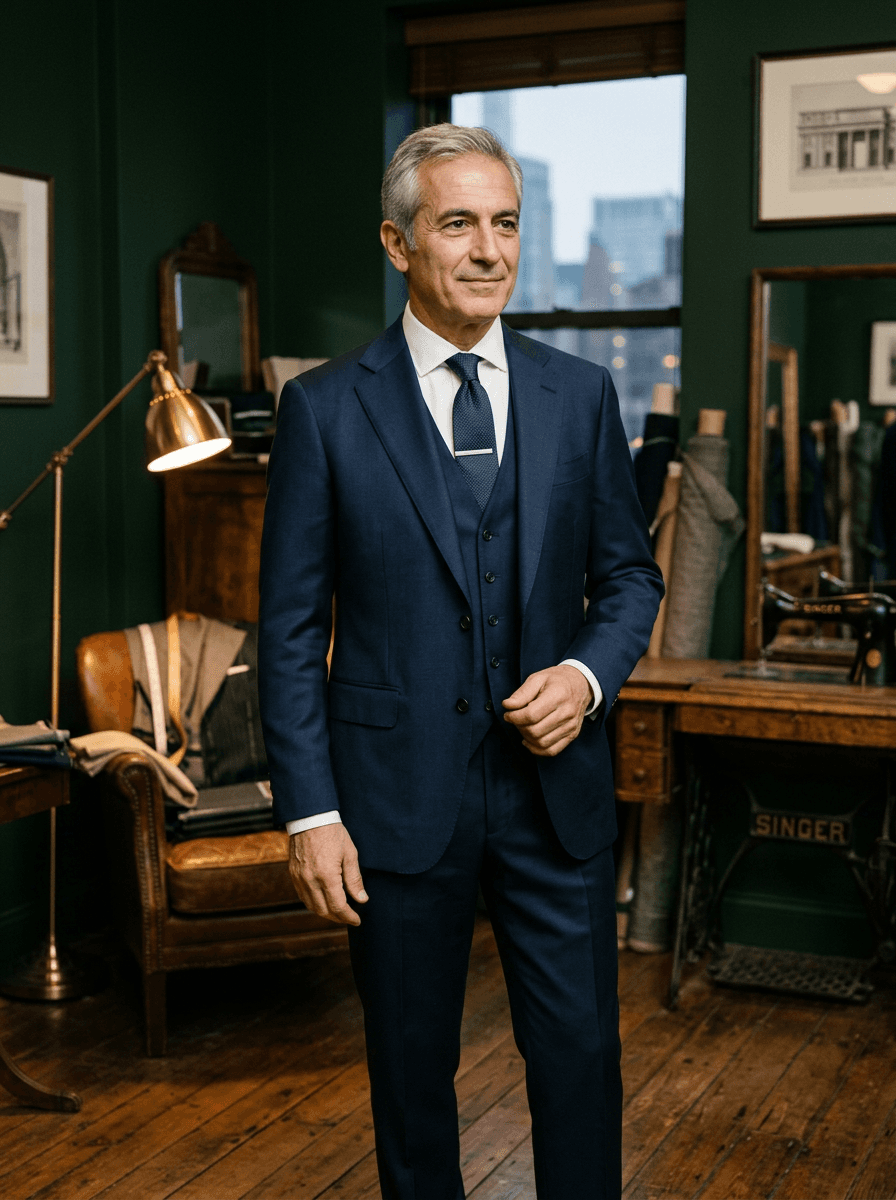 Father of the groom in a tailored suit