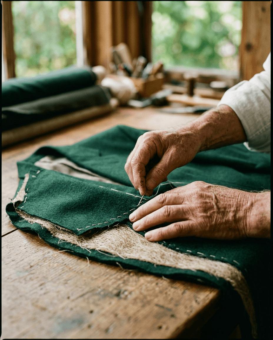 Hands at the cutting table
